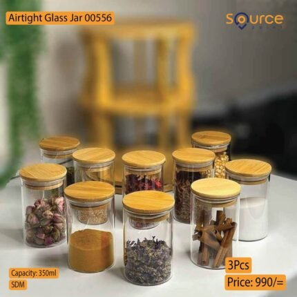 Airtight Glass Jar 00556 6pcs