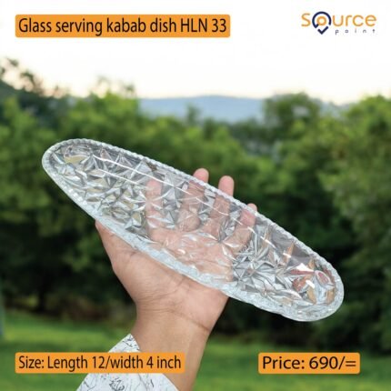 Glass serving kabab dish HLN 33