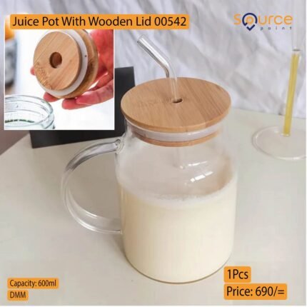 600ml Juice Pot With Wooden Lid 00542