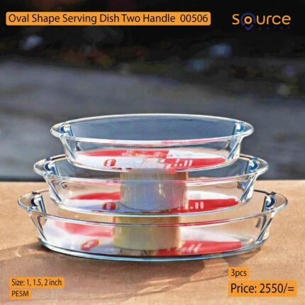 3pcs Oval Shape Serving Dish Two Handle  00506