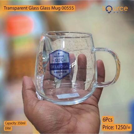 350ml Transparent  Glass Mug 00555