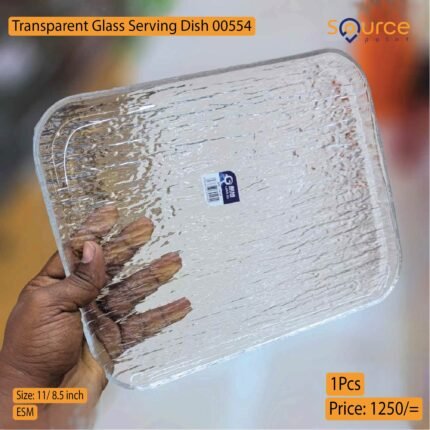 Transparent Glass Serving Dish 00554