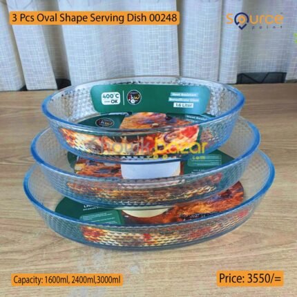 3 Pcs Oval Shape Serving Dish 00248